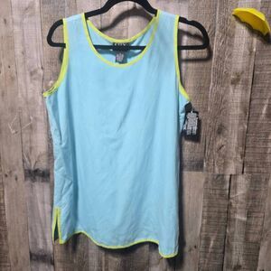 City Silk Vintage Deadstock Blue Tank Top NWT